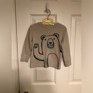 Boys long sleeve bear shirt
